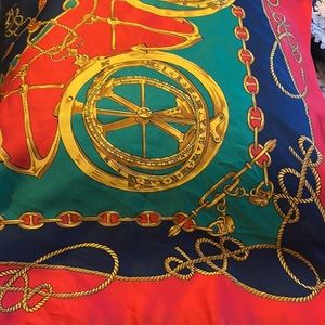 Retro nautical silk scarf